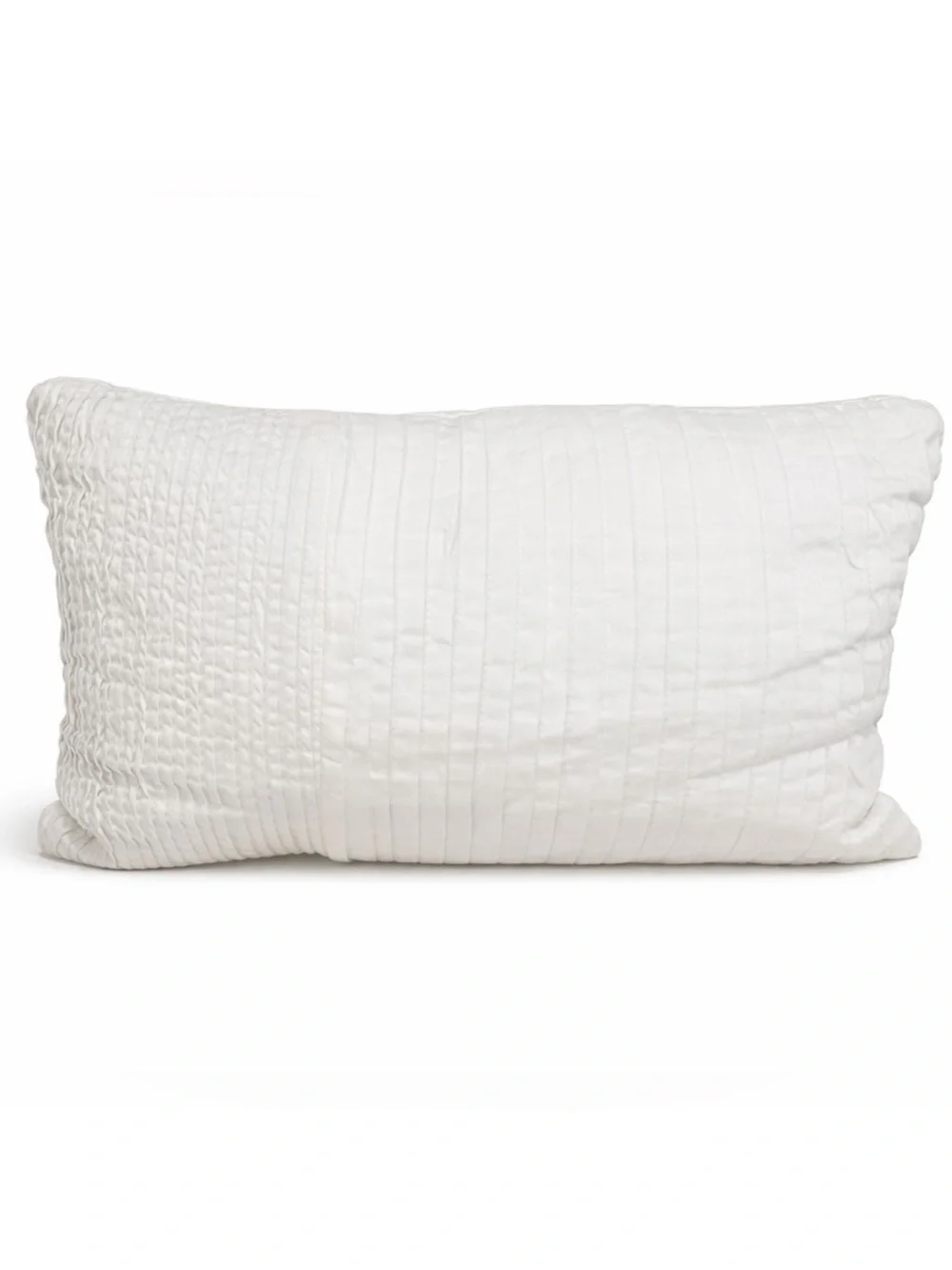 Hotel Collection White Textured Lumbar Throw Pillow 12x18